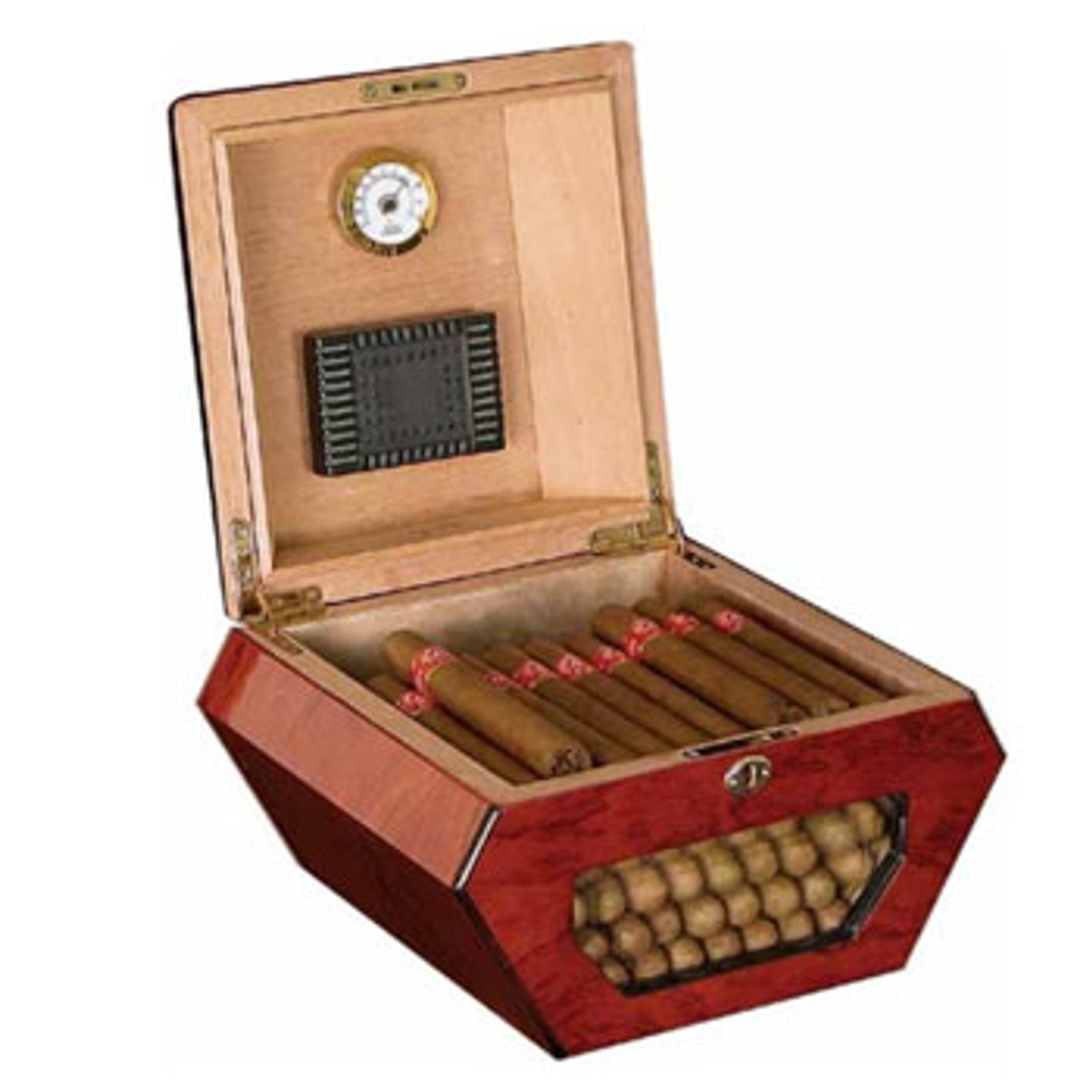 Desktop Cigar Humidor: Cuban Wheel 50 Cigar Humidor