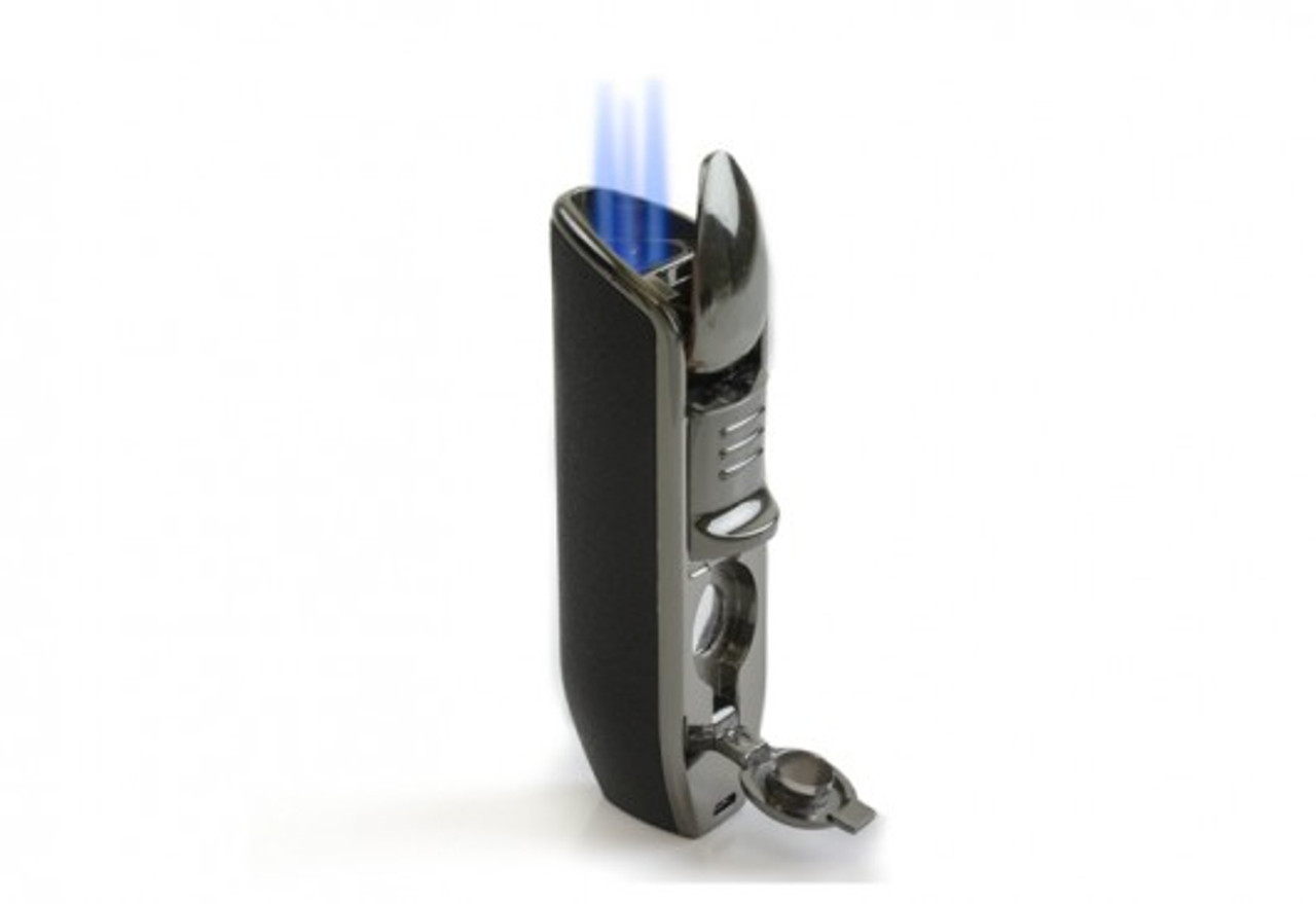 Olympus Triple Flame Torch Cigar Lighter w/ Bullet Cutter
