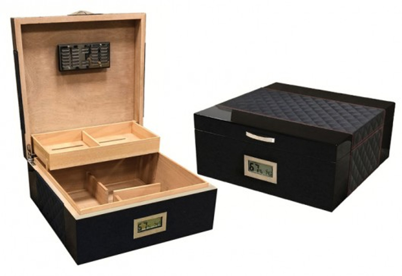 Desktop Cigar Humidor: The Hampton Black