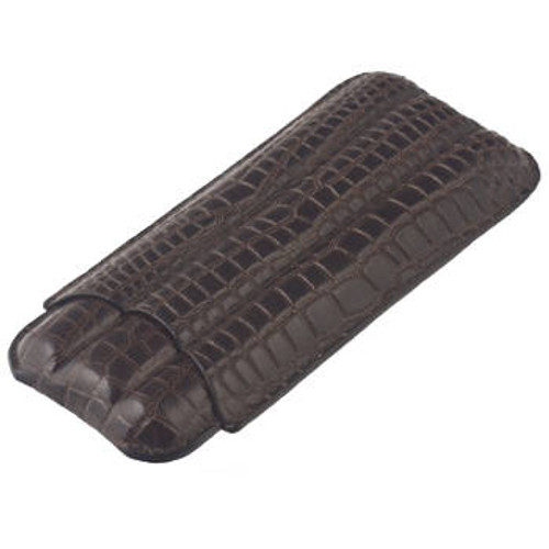 Firkin-199 Crocodile Leather Cigar Case *3 Cigar*