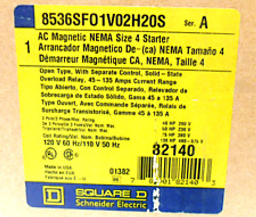 Square D 8536Sfo1V02H20S Magnetic Starter