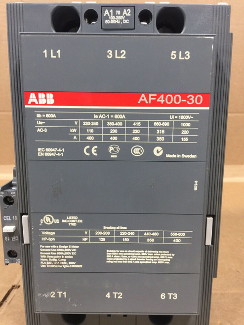 Abb Af400 30 10E 70 Contactor 400 A 3P