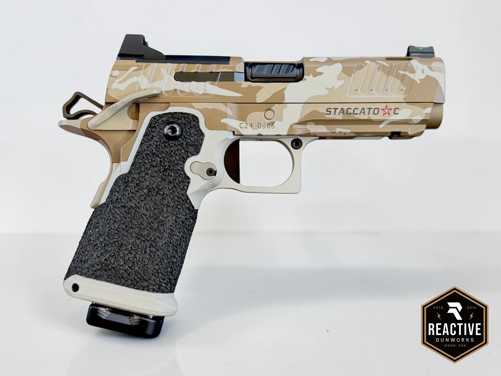DMC Staccato Ported C FDE Camo Stippled (9mm) DPO-img-0