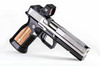 Zermätt Arms Waltz 9 Two Tone: silver slide and controls, wood grip panels