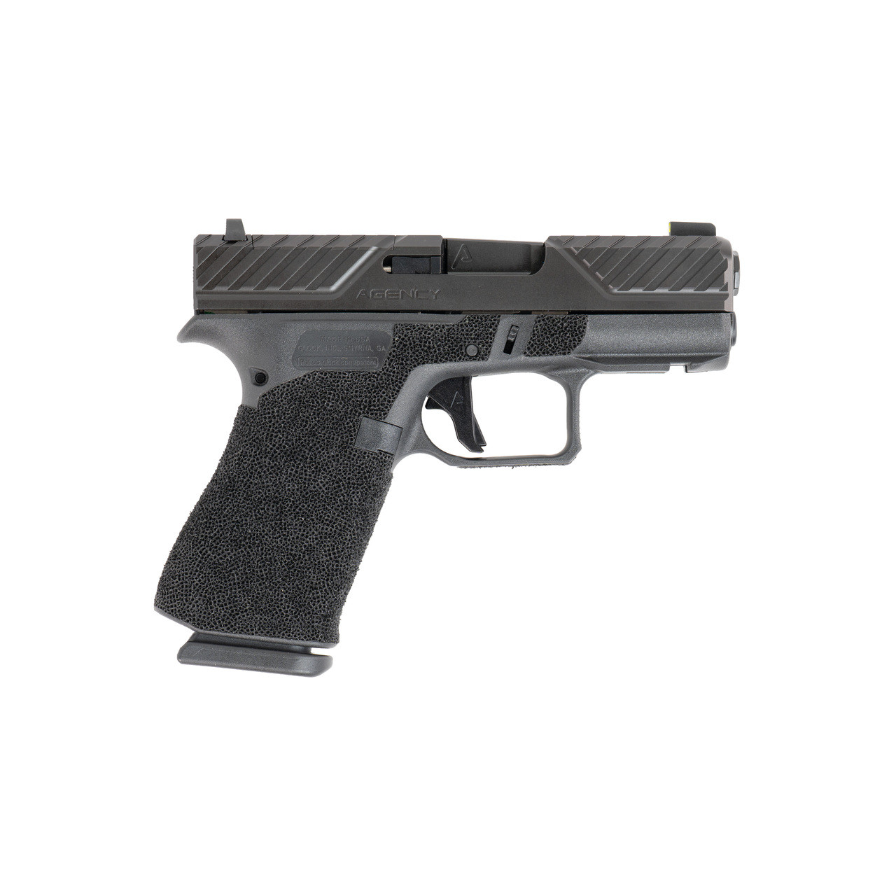 Agency Arms Glock 43X MOS S1 Black DLC Standard Stipple - Reactive
