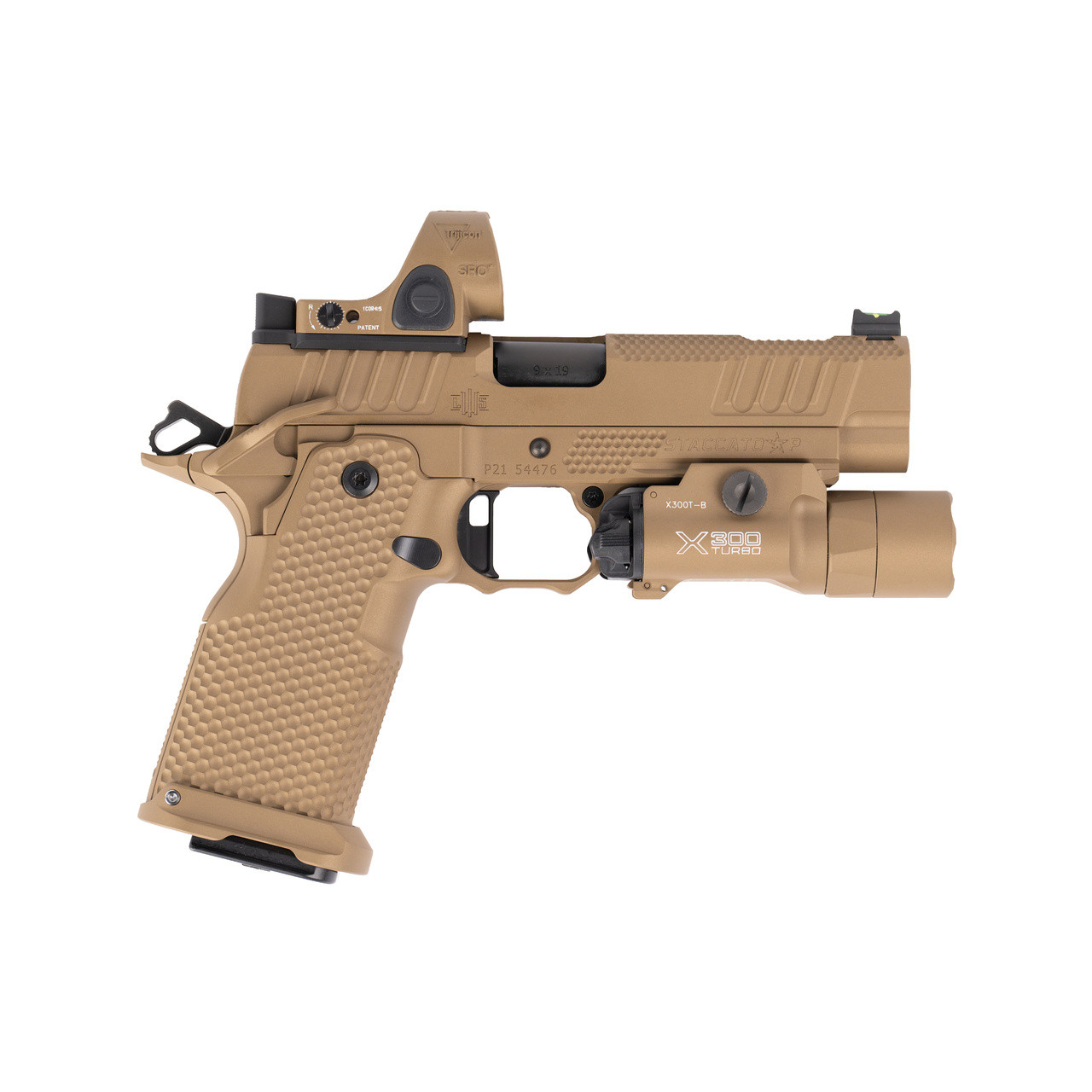STACCATO エスパドリュウ 24cm Staccato P LWS Impaler XOST Ported Dark Tano (9mm) - Reactive Gunworks