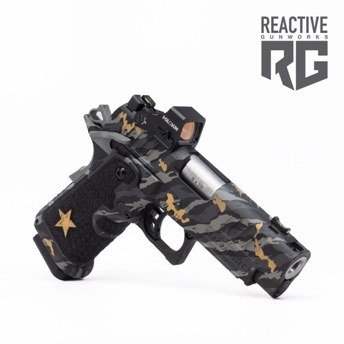 Monsoon Tactical Staccato C2 Grey/Gold Tiger Stripe Multicam 507K Genghis Komp 9mm