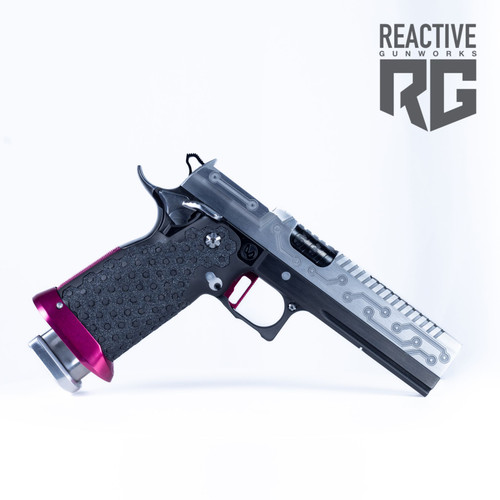 SVI Infinity IED Silver/Red 9MM Optic Ready | Reactive Gunworks