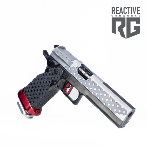 SVI Infinity IED Silver/Red 5" 9MM Optic Ready