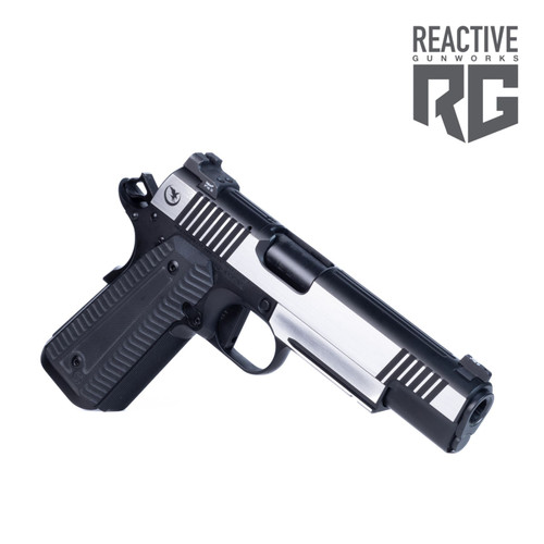 Nighthawk Custom Shadow Hawk Govt (.45 ACP) 5" IOS Black Polished Flats 2-Tone