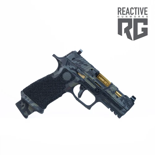 Agency Arms SIG P320 EXA Black Multicam Ported Polished Gold
