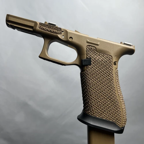 Lead Baron Customs G19X Stippled Frame Combo Texture Magwell Single Recessed X Texture