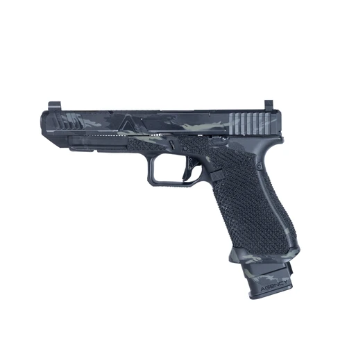 Agency Arms G34 Gen 5 C-Ported Bonesaw MCB Tiger Stripe Aggressive Magwell