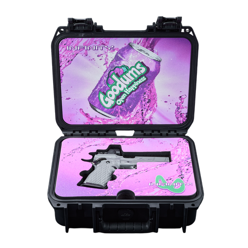 SVI INFINITY GOODUMS HIGH END CUSTOM 2011 PISTOL IN ITS CUSTOM HARD CASE