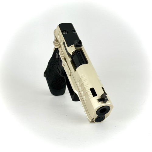 Dave Modz Ported Staccato HD P4 Champagne ZrN Palm Swells (9mm) 4" DLC Bull Barrel Package 2