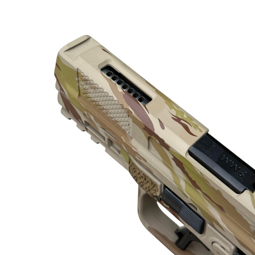 Monsoon x P1T ProSpec M&P2.0 Arid Tiger Stripe Lucky 7's (9mm) 4.25" Apex Trigger Bottom Ramen