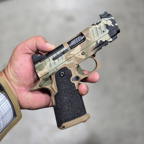 DMC Staccato CS Green/Tan 6-Color Camo Stippled (9mm) DPO