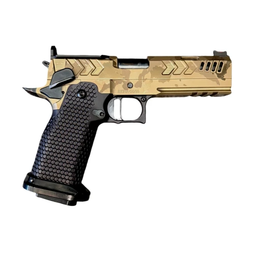 CNC Gunworks Akira V6 Ported FDE PVD Camo DMC (9mm) 4.6"