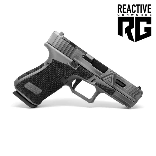 Agency Arms Glock 19 Gen 5 Urban Battleworn Grey Aggressive Stippling