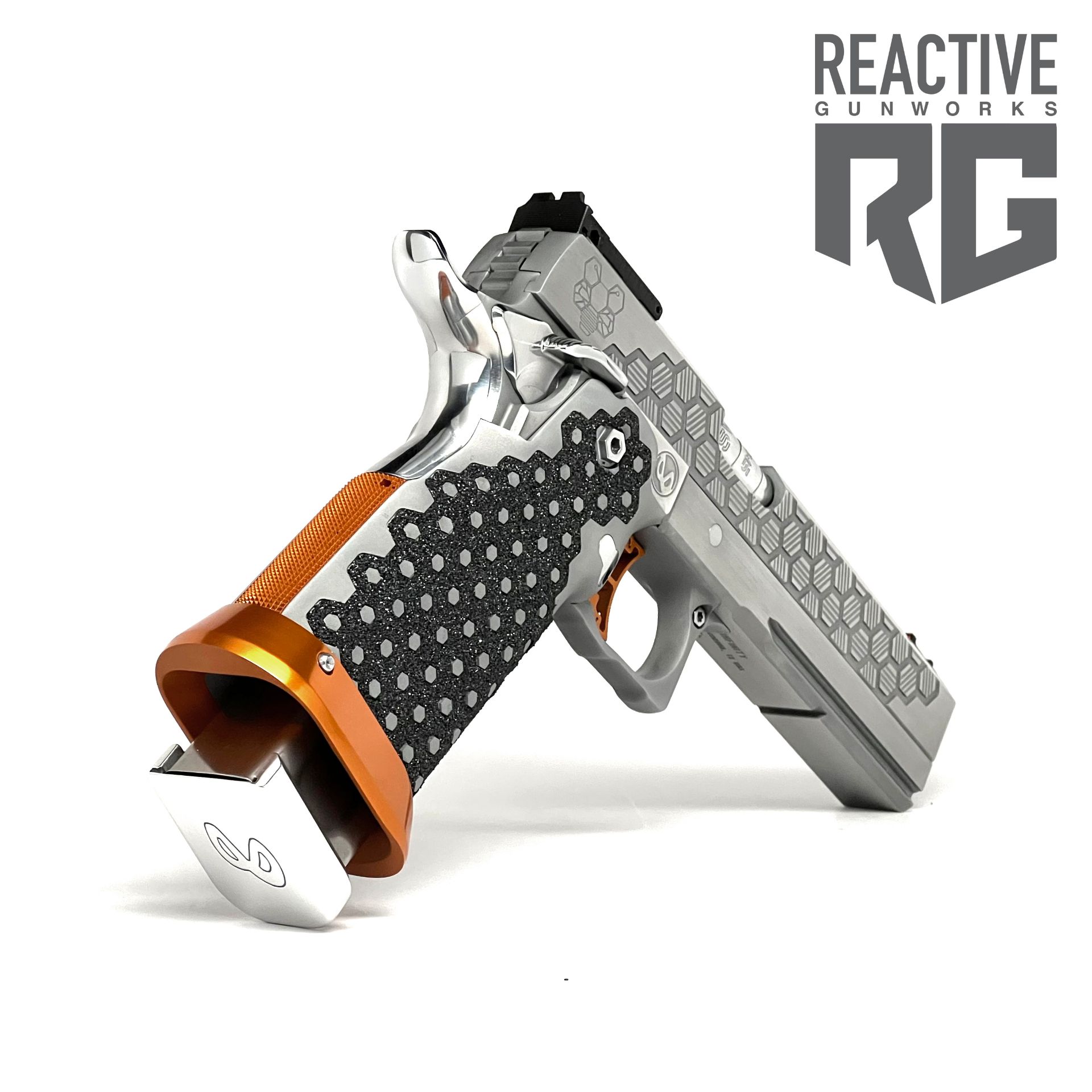SVI Infinity IED 1911 9mm Stainless/Orange - Reactive Gunworks