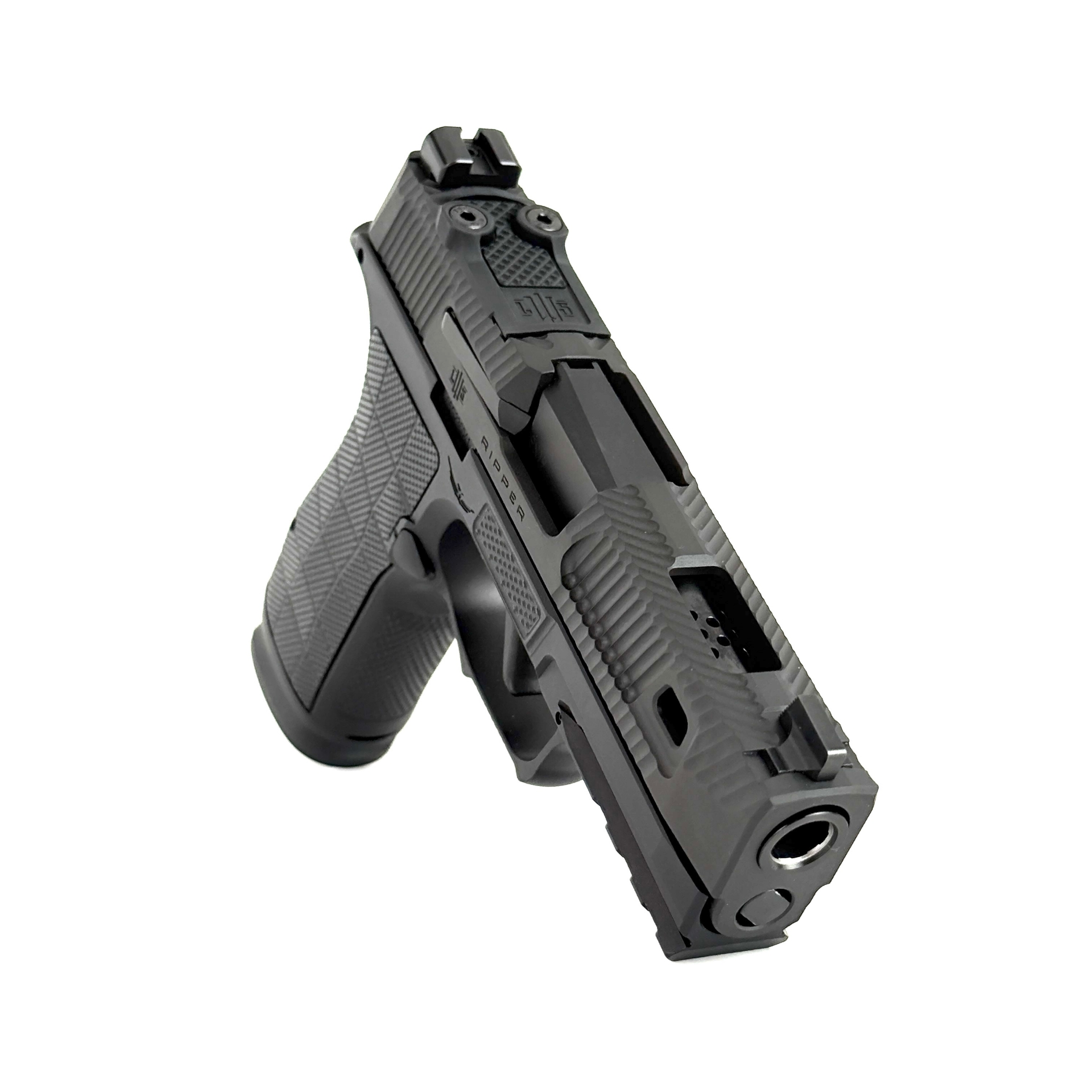 LWS P365 XMACRO Ripper Black XOST Ported Icarus Aluminum LOK Grips