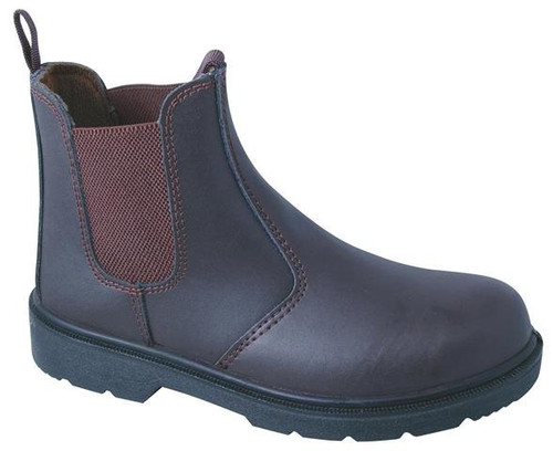 TITAN brown Chelsea safety dealer boot