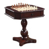 Blue Wave Fortress Chess, Checkers and Backgammon Pedestal Game Table and Chairs Set