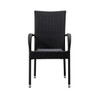 Balkene Home Morgan Outdoor Wicker Chair - Black - Set Of 4 
