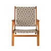 Balkene Home Vega Natural Stain Outdoor Chair in Diamond-Weave Wicker 