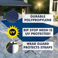 Freetime Fun Gorilla Mesh Safety Cover for Inground Pools - 16 Year Warranty, UV Protected & Abrasion Resistant Mesh 