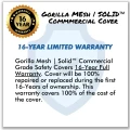Freetime Fun Gorilla Solid Safety Cover for Inground Pools - Durable, Lightweight, and UV-Protected with 16-Year Warranty 