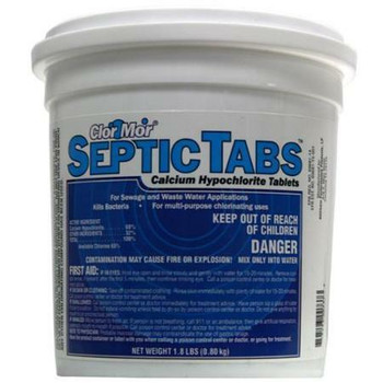 AllChem Clor Mor Septic System Chlorine Tablets Case of Four 1.8 Pound Buckets AllChem Clor Mor Septic System Chlorine Tablets Case of Four 1.8 Pound Buckets