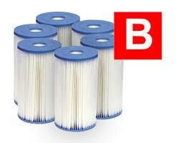 Intex Intex Filter Type B Cartridge 6 Pack Intex Intex Filter Type B Cartridge 6 Pack