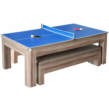 Blue Wave Newport 7-ft Pool Table Combo Set with Benches