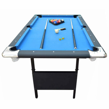 Blue Wave Fairmont Portable 6-Ft Pool Table for Families with Easy Folding for Storage, Includes Balls, Cues, Chalk