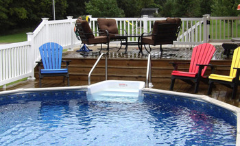  Lomart Whispering Wind 52" Deep In-Step Above Ground Pool Package 