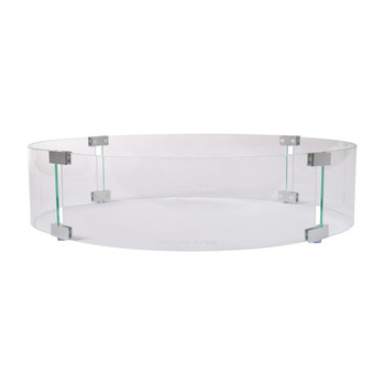 Fire Sense Tempered Glass Wind Guard For Round Fire Pits 