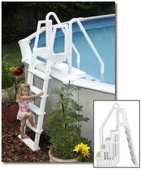 Blue Wave Easy Pool Step with Outside Ladder by Blue Wave