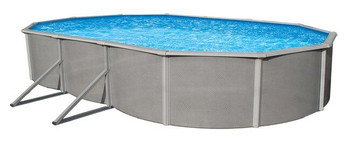 Asahi Pools Belize Oval Above Ground Swimming Pool 52 Deep with 6 Top Rail Asahi Pools Belize Oval Above Ground Swimming Pool 52 Deep with 6 Top Rail