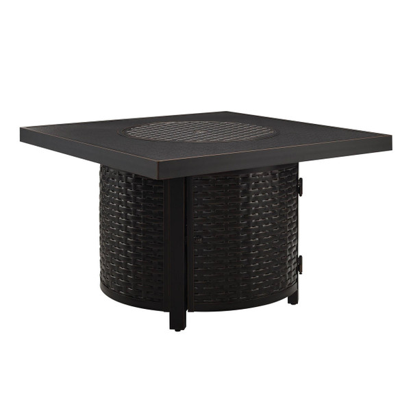 Fire Sense Dalton Square Aluminum LPG/NG Fire Pit 