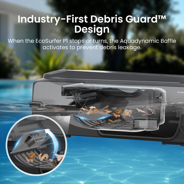 Aiper EcoSurfer P1 Robotic Pool Skimmer with Solar Charging