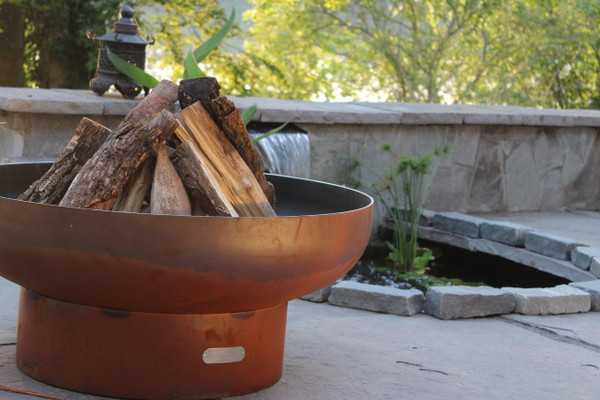  Fire Pit Art Low Boy Fire Pit - Handcrafted Steel Outdoor Fire Pit with Patina Finish 