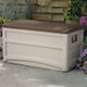 Taupe Portable Poolside Storage Box on Pool and Spa Supply Store