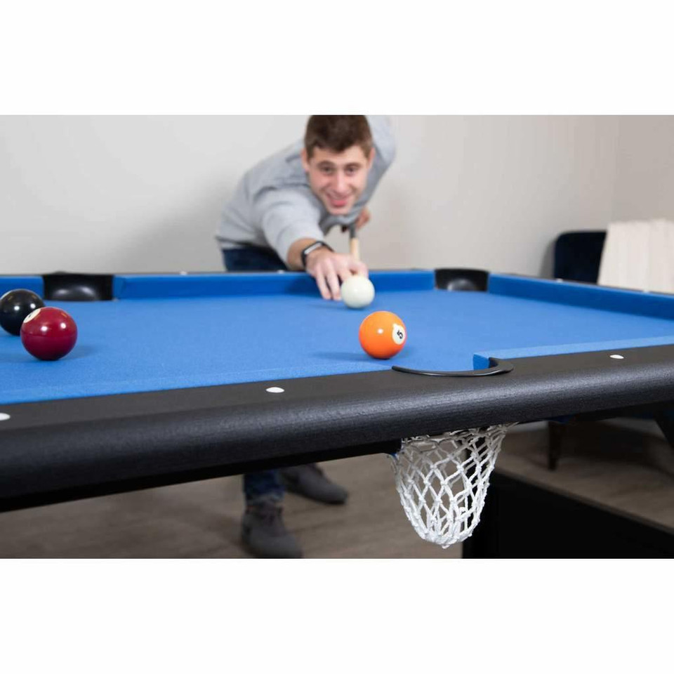Blue Wave Fairmont Portable 6-Ft Pool Table for Families with Easy Folding for Storage, Includes Balls, Cues, Chalk