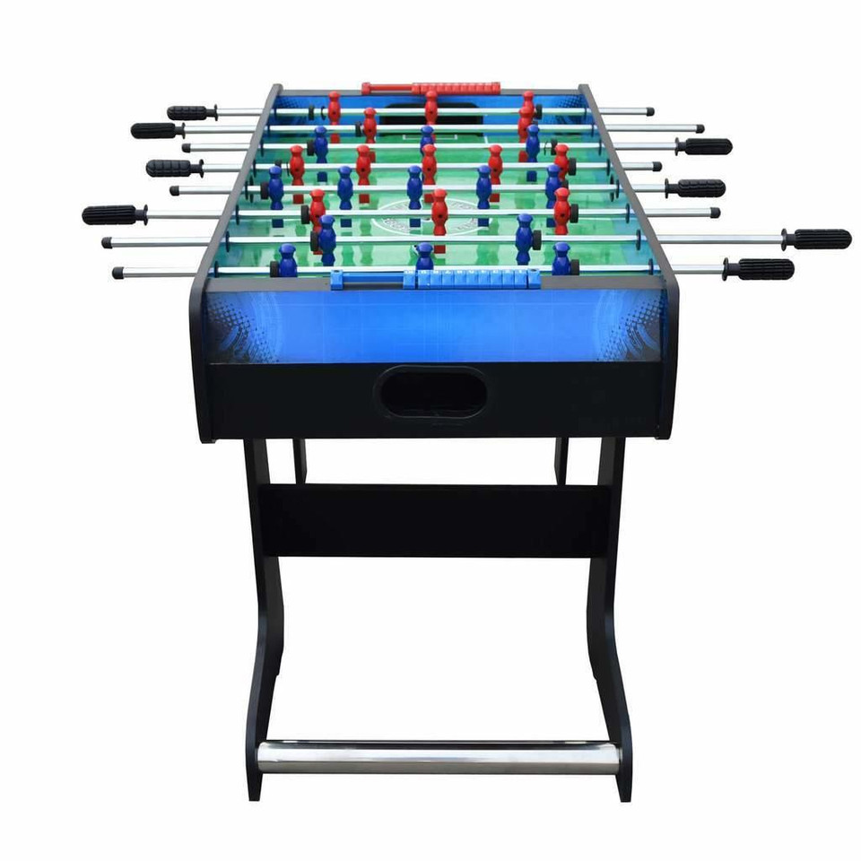 Blue Wave Gladiator 48-In Foosball Table for Kids with Easy Folding for Storage, Robot Graphics, Ergonomic Handles