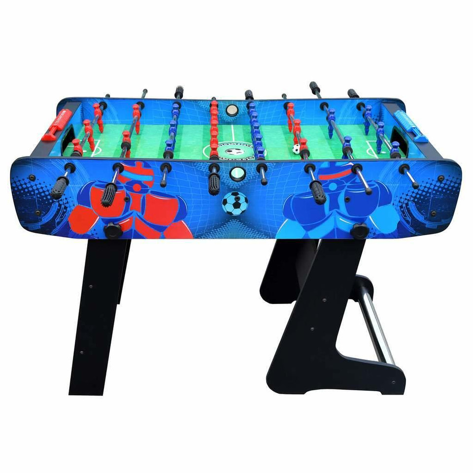Blue Wave Gladiator 48-In Foosball Table for Kids with Easy Folding for Storage, Robot Graphics, Ergonomic Handles