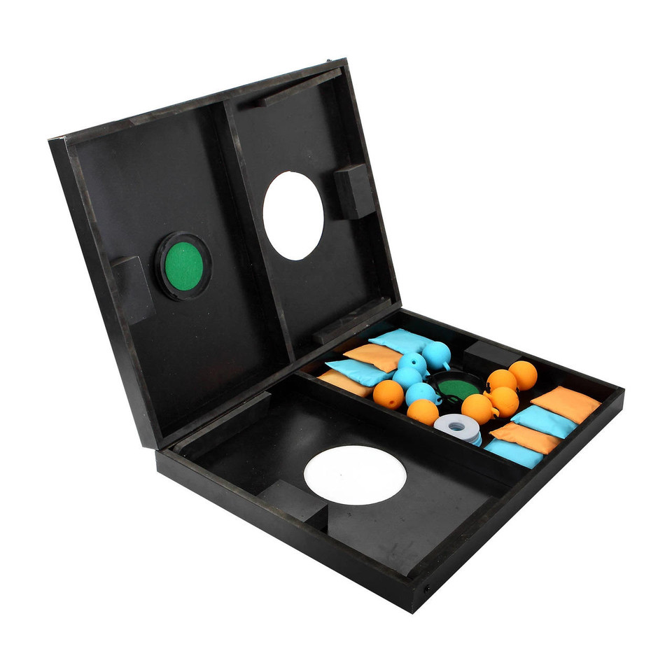 Blue Wave Triple Play Cornhole 3-in-1 Bean Bag Toss Game Set