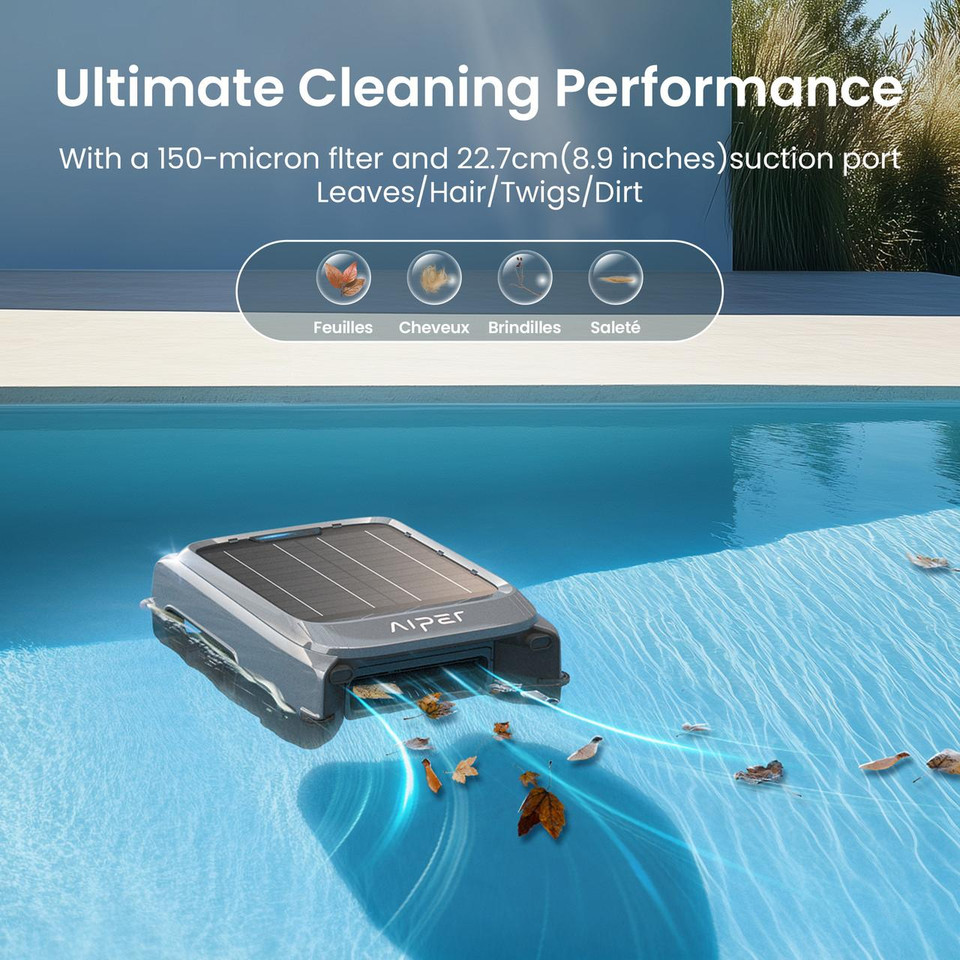  Aiper EcoSurfer P1 Robotic Pool Skimmer with Solar Charging 