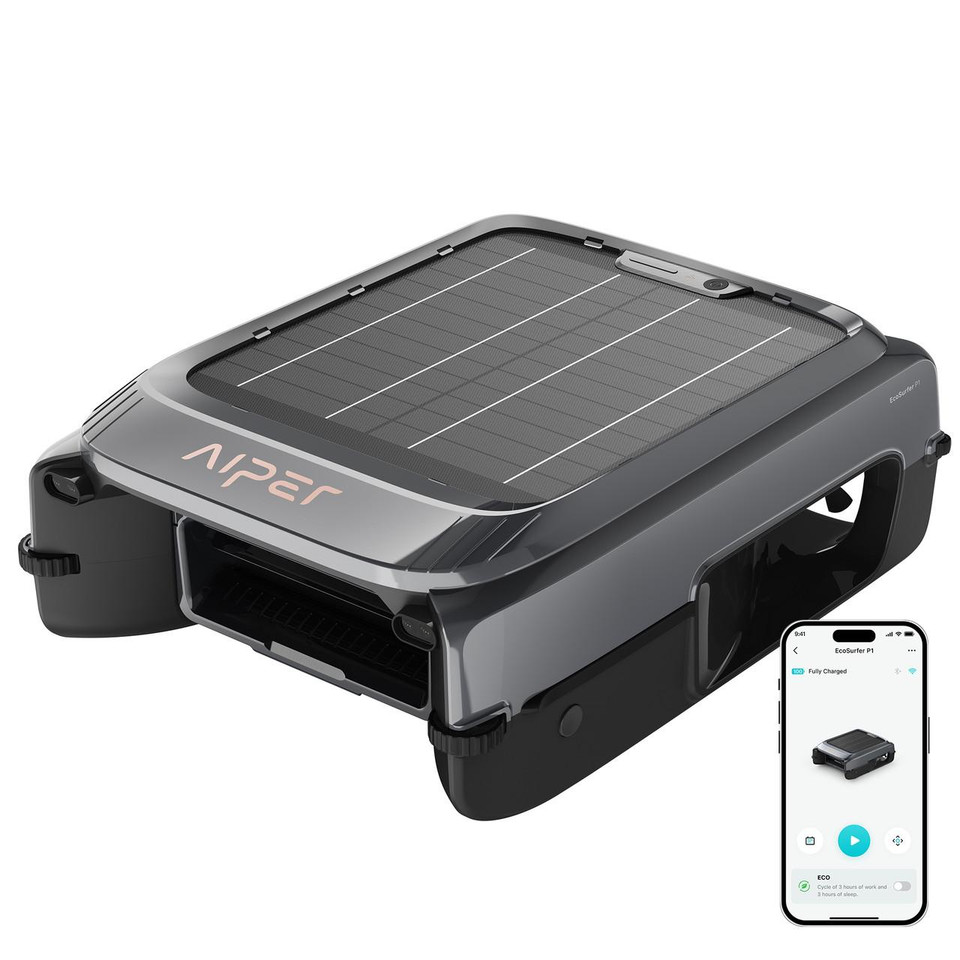  Aiper EcoSurfer P1 Robotic Pool Skimmer with Solar Charging 