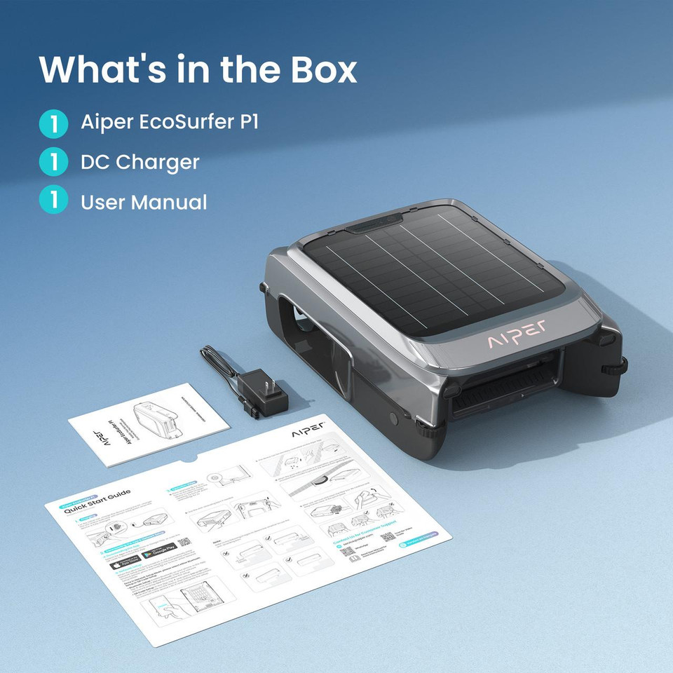  Aiper EcoSurfer P1 Robotic Pool Skimmer with Solar Charging 